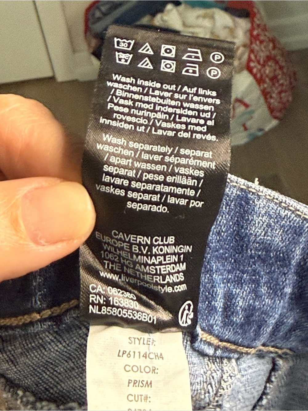Jean/Denim Mini Skirt | Petite 0/25 | Raw Hem Stretch Denim LN - Picture 11 of 11